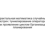 Фрактальная математика случайных встреч: туннелирование оператора как проявление циклом Организации планирования